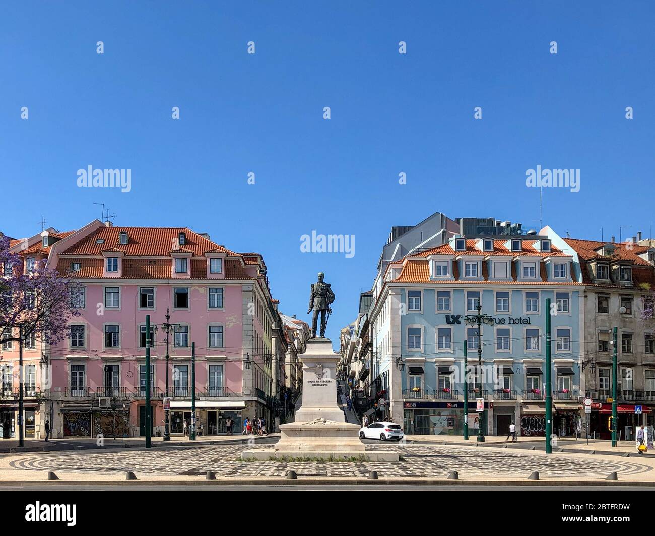 Piazza Cais do Sodré, Lisbona Foto Stock