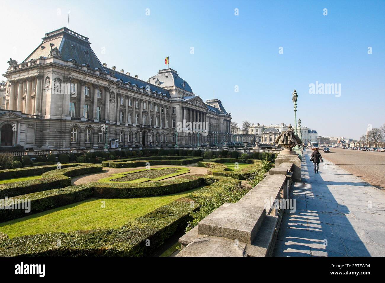 Il Palazzo reale nel centro di Bruxelles, Bruxelles, Belgio - 02 Mar 2011 Foto Stock