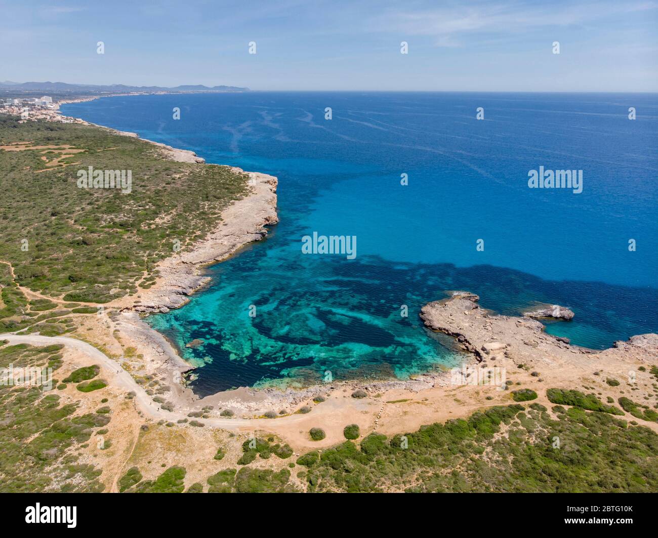 S Algar, Felanitx, Maiorca, Isole Baleari, Spagna. Foto Stock