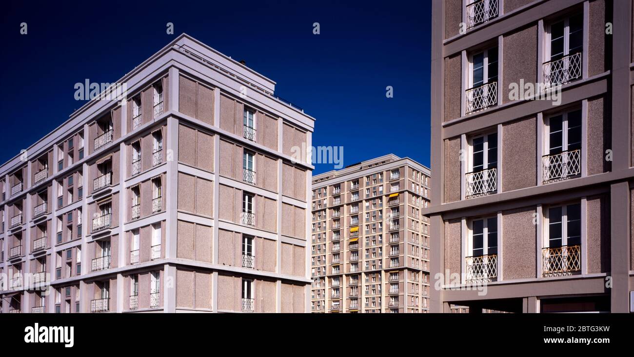 Porte Oceane, arco. PERRET, le Havre, Normandia, Francia Foto Stock
