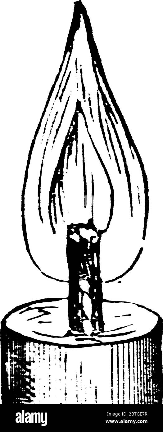 Una rappresentazione tipica di una fiamma, di un flusso di vapore o di gas brucianti; una rappresentazione di blaze, di una linea d'annata o di un'incisione Illustrazione Vettoriale