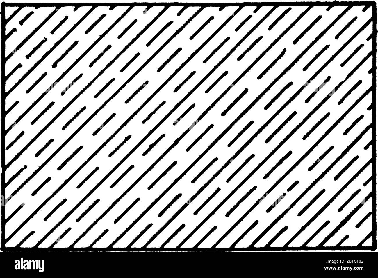 Section Lining è la rappresentazione simbolica delle superfici utilizzate per indicare il materiale utilizzato per la produzione dell'oggetto, disegno di linee vintage o incisione Illustrazione Vettoriale