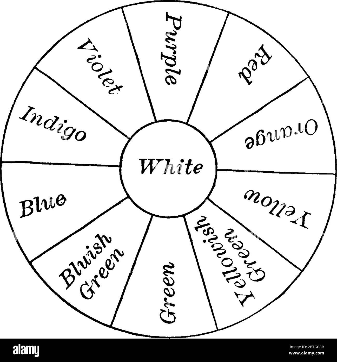 I colori complementari sono coppie di colori che, quando combinati o misti, si annullano reciprocamente producendo un colore in scala di grigi come il bianco o il nero, v Illustrazione Vettoriale