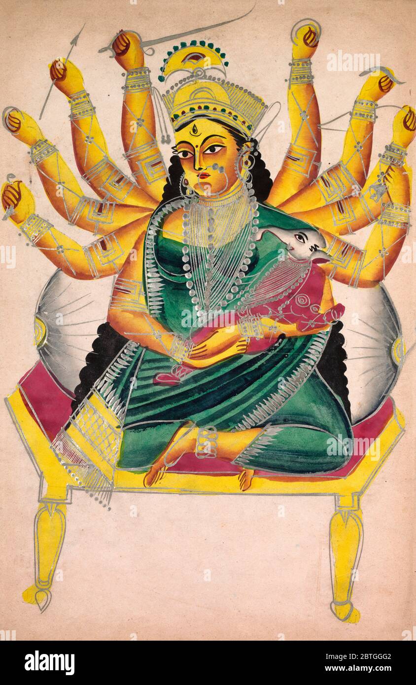 Ganesha-Janani (Madre di Ganesh), 1800, Arte Indiana e del Sudest Asiatico Foto Stock