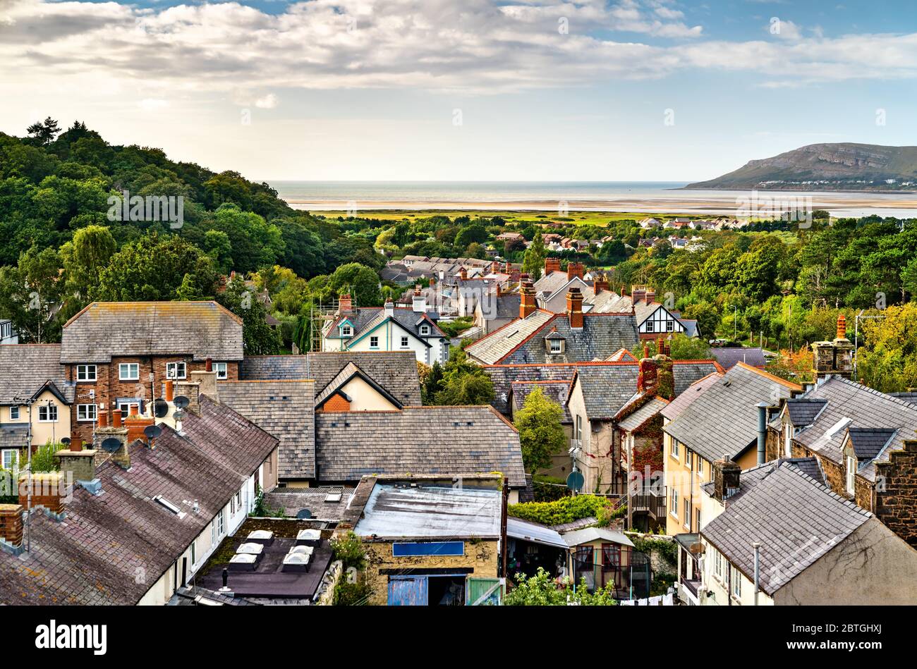 Paesaggio urbano di Conwy in Galles, Regno Unito Foto Stock
