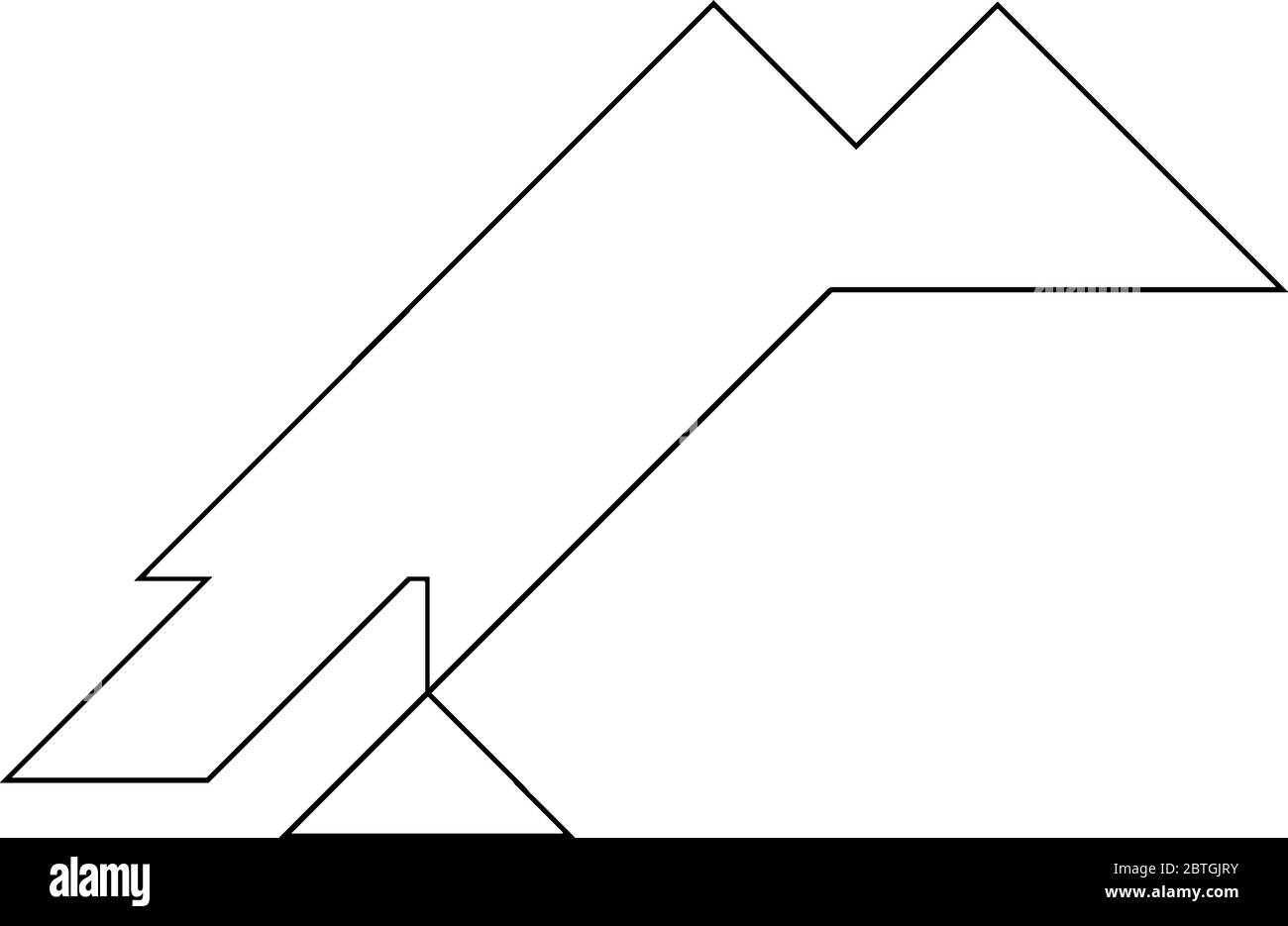 Questo tangram rappresenta il avvoltoio, i tangrams danno agli studenti l'opportunità di utilizzare un insieme manipolativo per costruire la comprensione delle idee geometriche e de Illustrazione Vettoriale