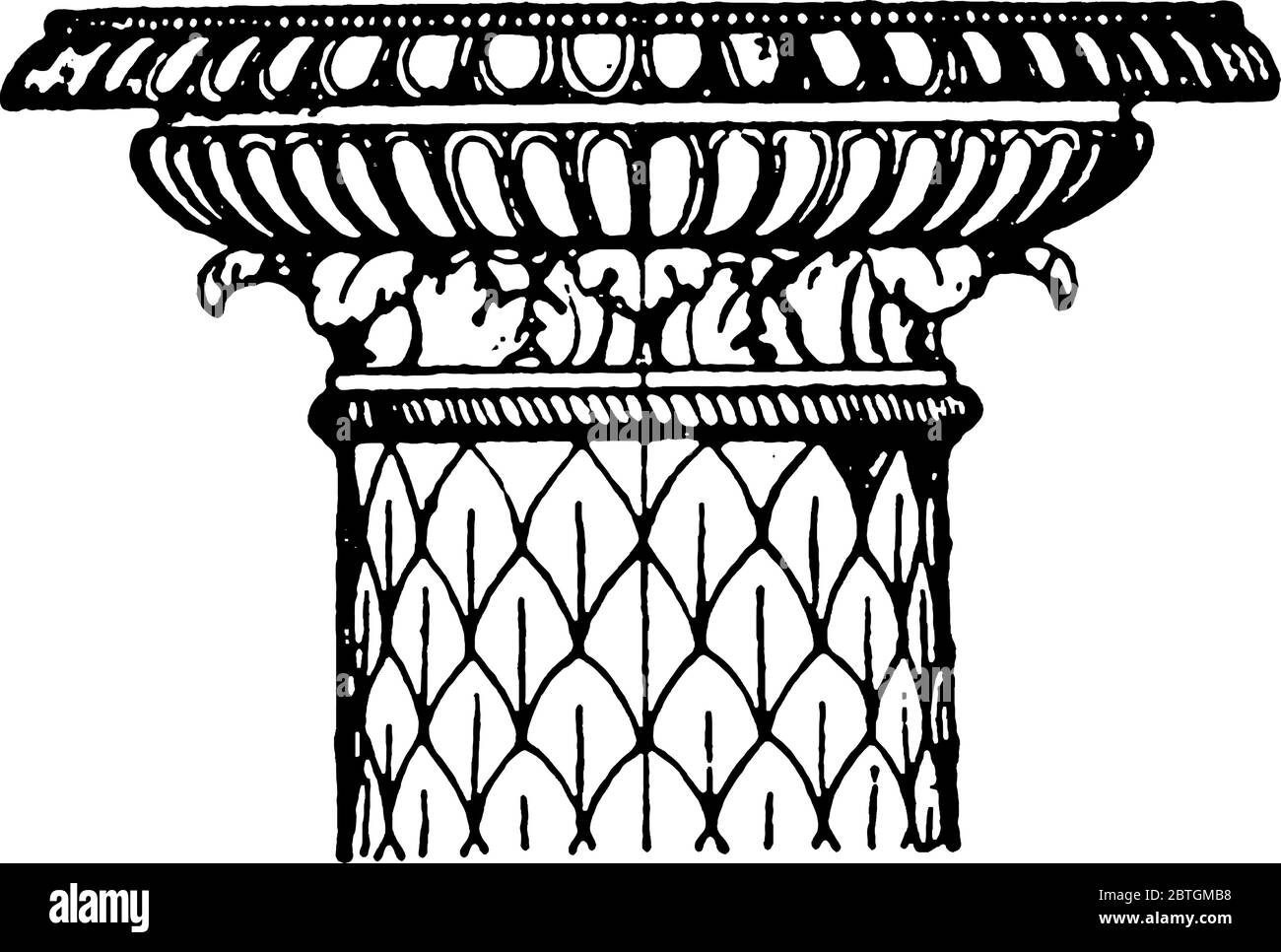 La capitale romana del candelabro, in marmo, termina con una tavola o un  tavolo sulla sommità, disegno di linea d'epoca o illustrazione  dell'incisione Immagine e Vettoriale - Alamy