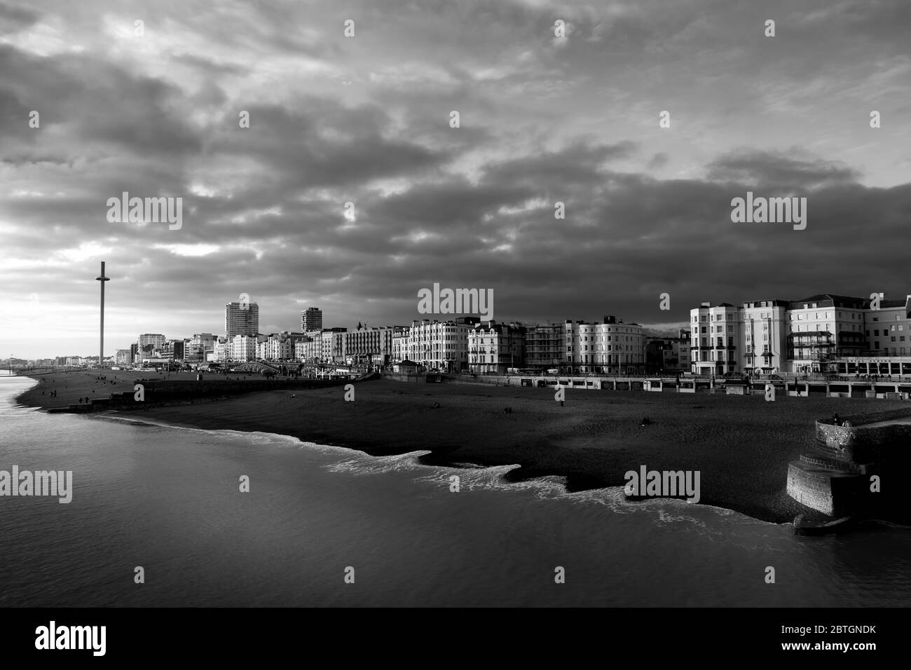 Tramonto pastello in Brighton, Regno Unito Foto Stock