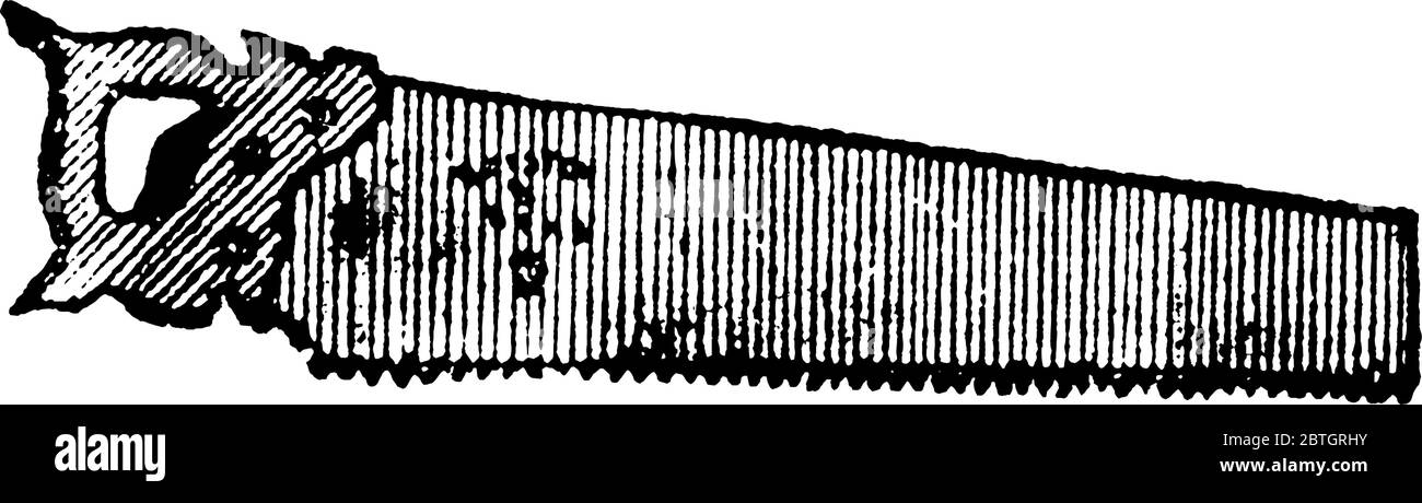 Le seghe HND, note anche come seghe a pannello, vengono utilizzate per tagliare pezzi di legno in forme diverse, disegni di linee vintage o illustrazioni di incisione. Illustrazione Vettoriale Le seghe HND, note anche come seghe a pannello, vengono utilizzate per tagliare pezzi di legno in forme diverse, disegni di linee vintage o illustrazioni di incisione. Illustrazione Vettoriale