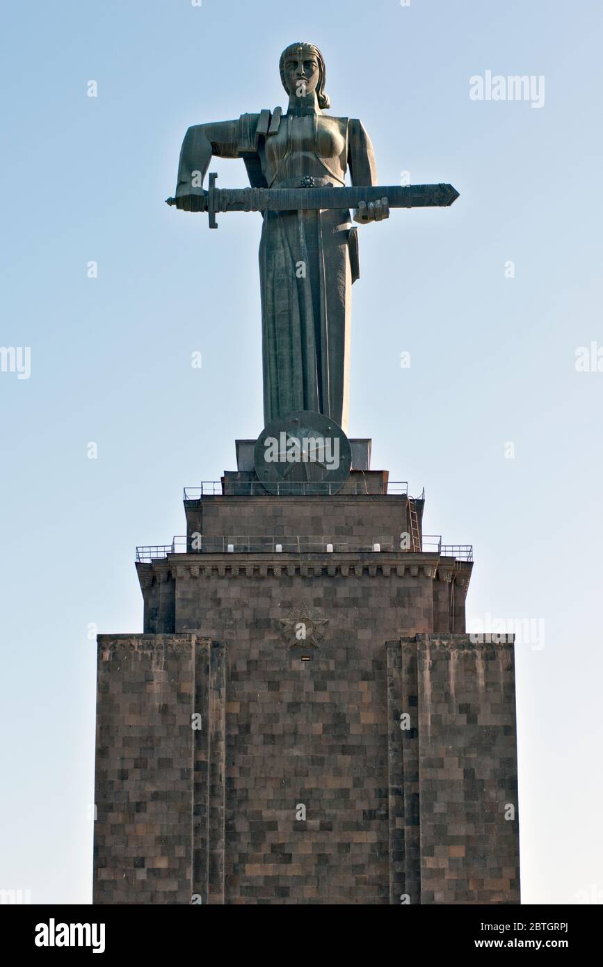 Madre Armenia statua, Yerevan Foto Stock