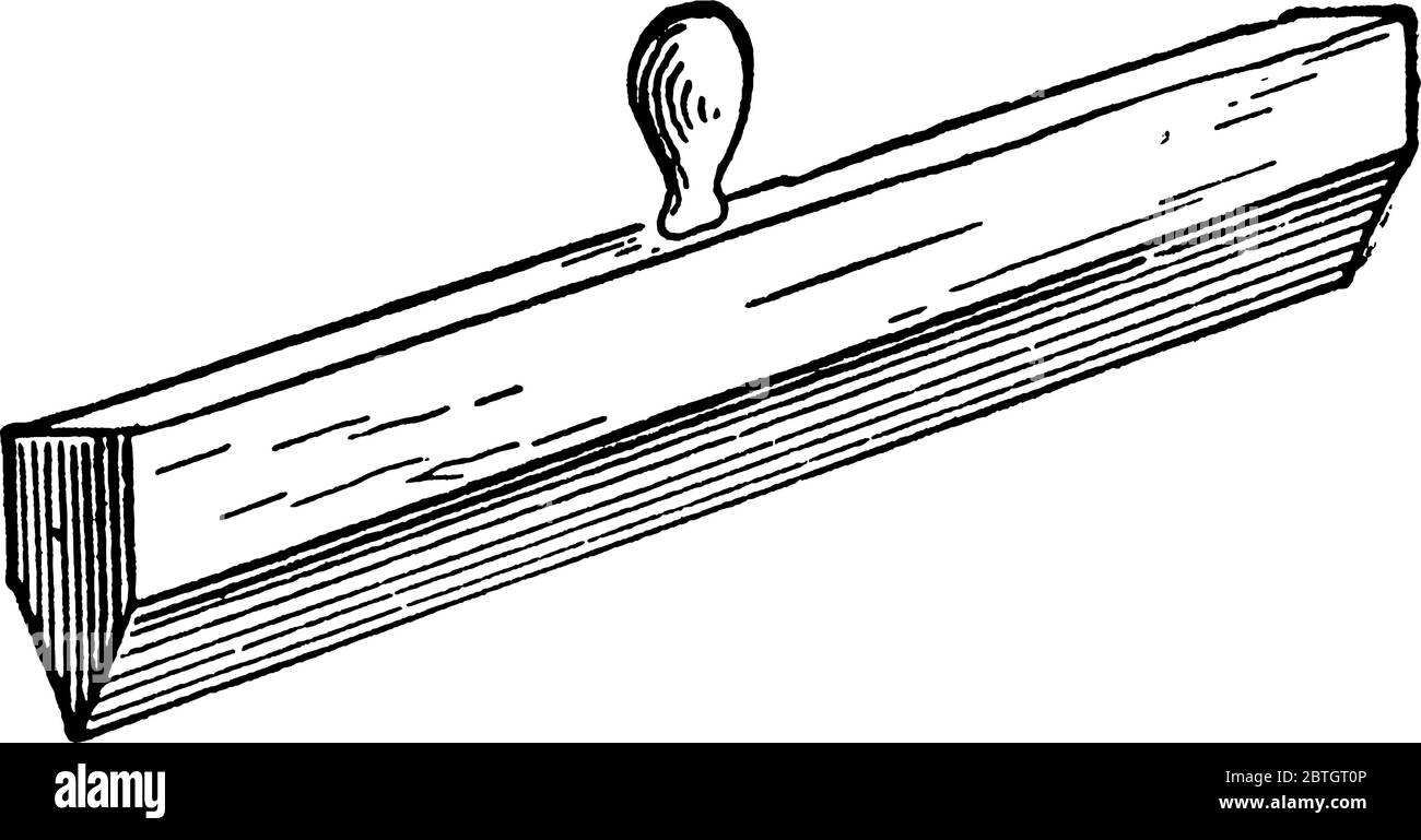 Un bastoncino di marcatura per la marcatura, il disegno di linee vintage o l'illustrazione dell'incisione. Illustrazione Vettoriale