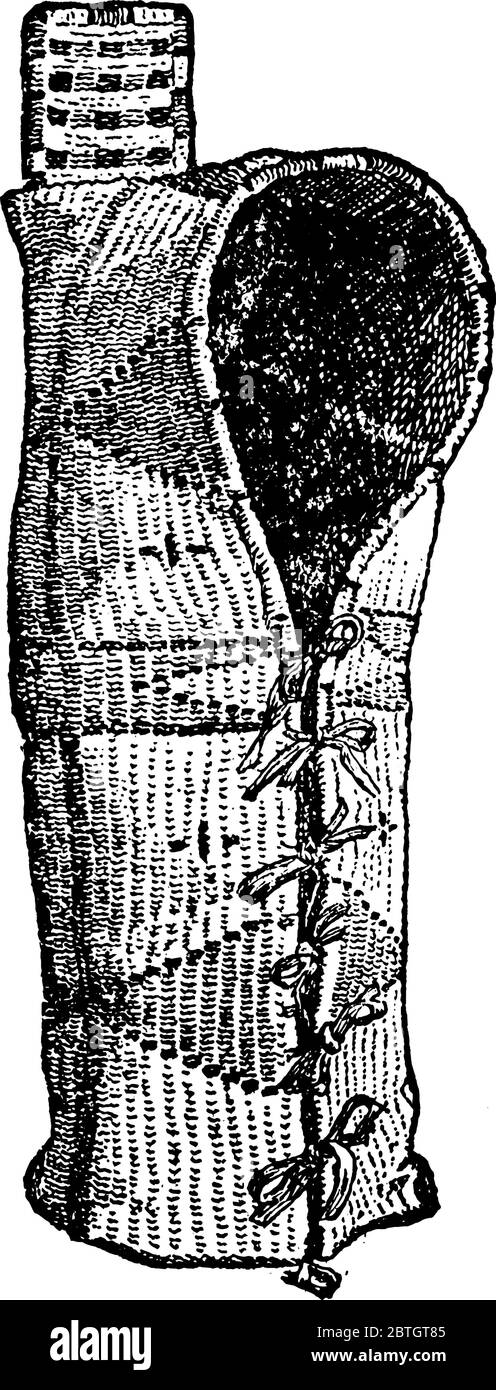 Una rappresentazione tipica di un caso papoosio. Papoose che significa bambino è un americano inglese loanword, di solito, qualsiasi bambino utilizzato come un termine di endearment, di Illustrazione Vettoriale