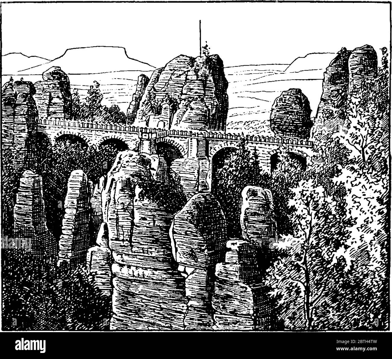 Figura che mostra una pietra arenaria, che è una roccia sedimentaria clastica composta principalmente da particelle minerali o frammenti di roccia di dimensioni sabbiose (da 0.0625 a 2 mm), v Illustrazione Vettoriale