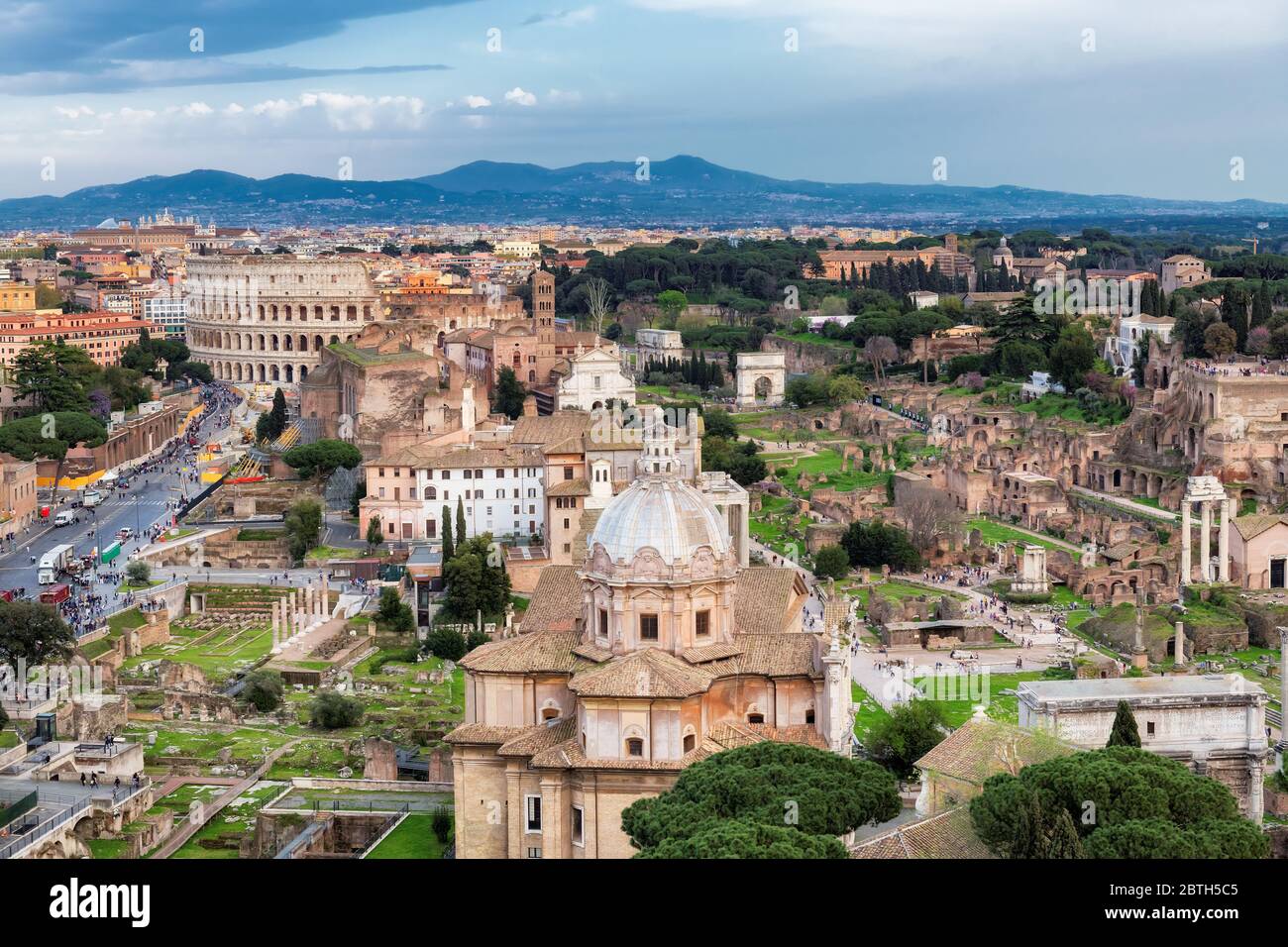 Orizzonte di Roma Foto Stock