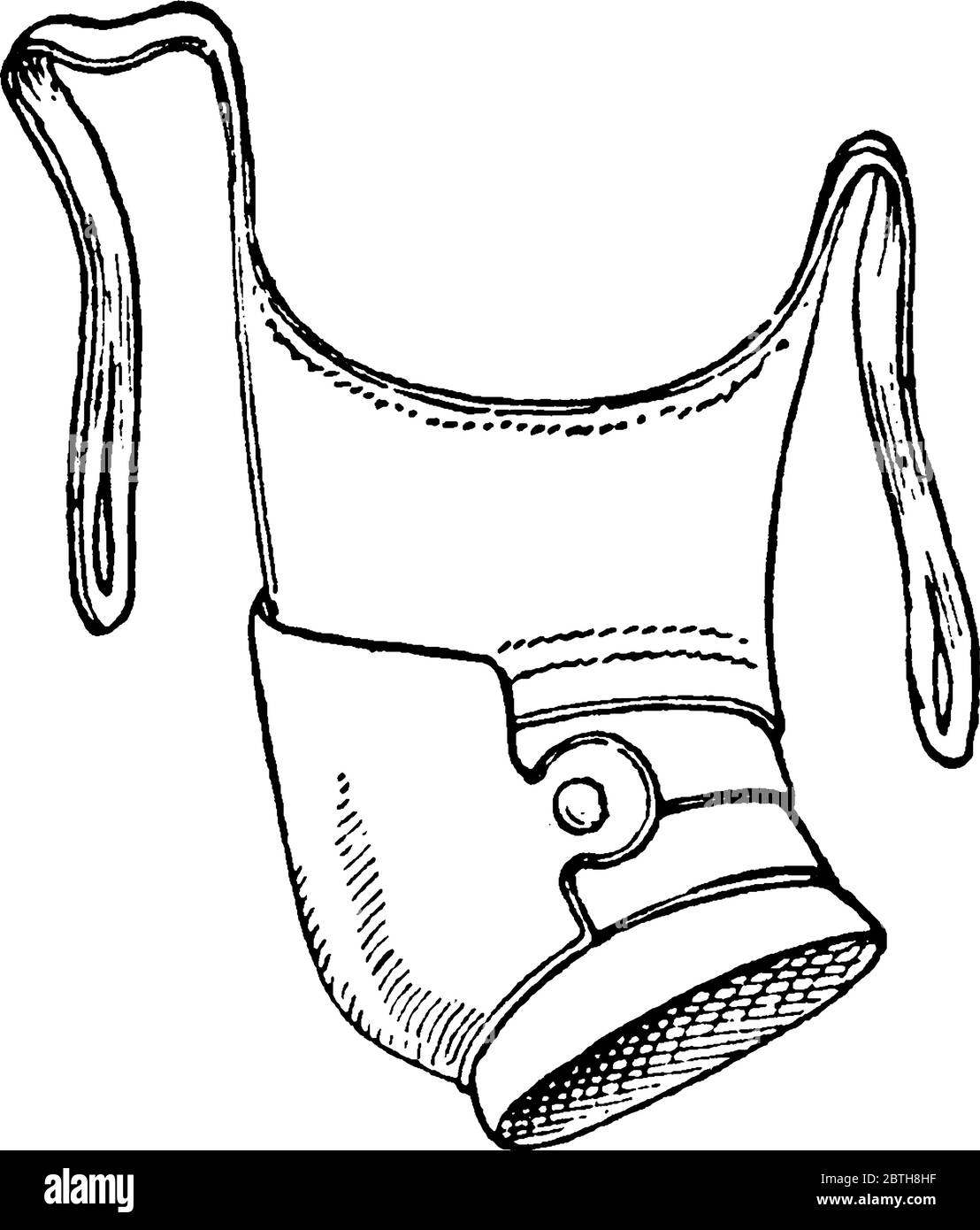 Genouillère è un'armatura articolata per proteggere le ginocchia utilizzate dai guerrieri nei giorni più vecchi, disegno di linee vintage o illustrazione dell'incisione. Illustrazione Vettoriale