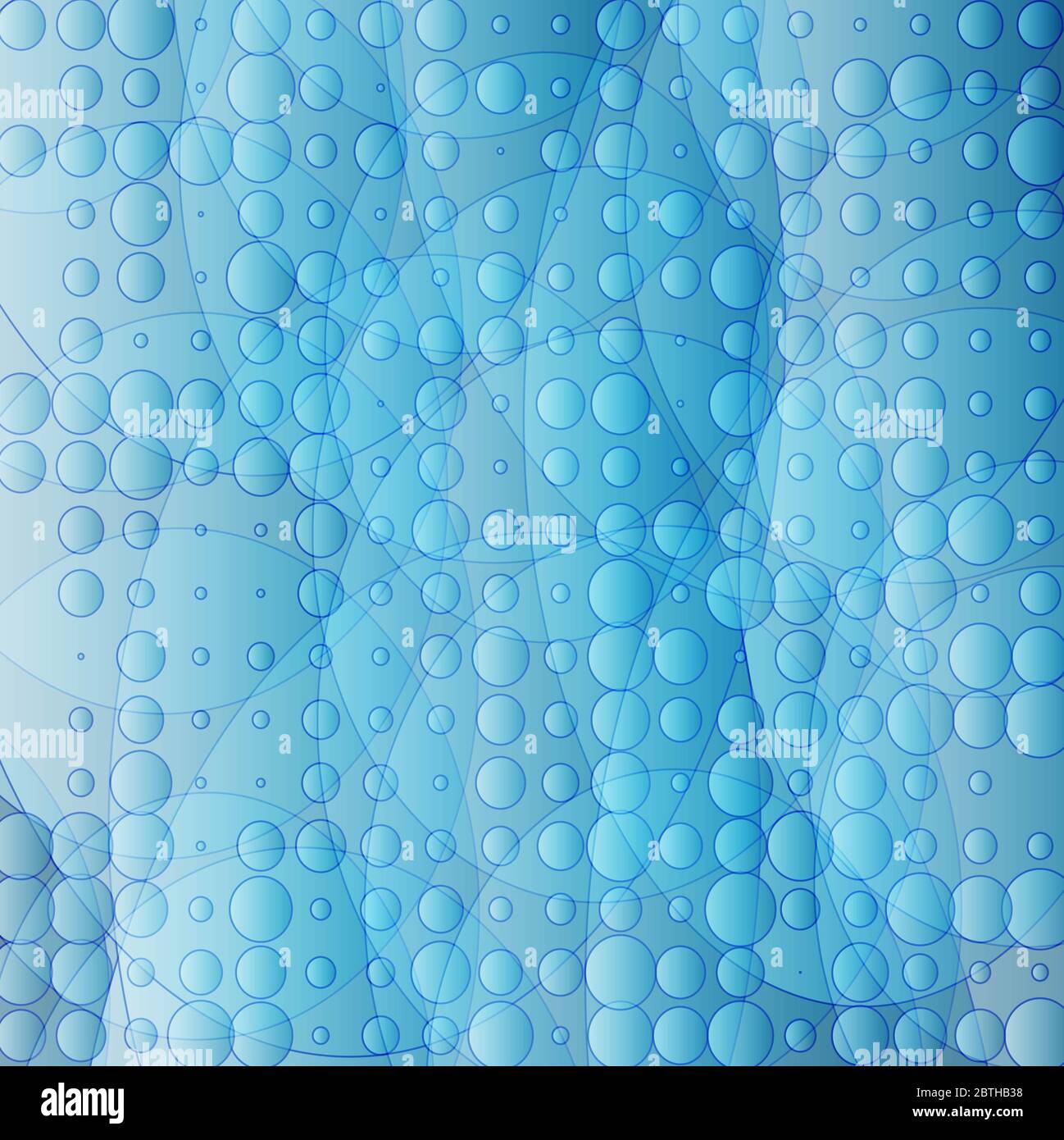 astratto sfondo blu con bolle Foto Stock