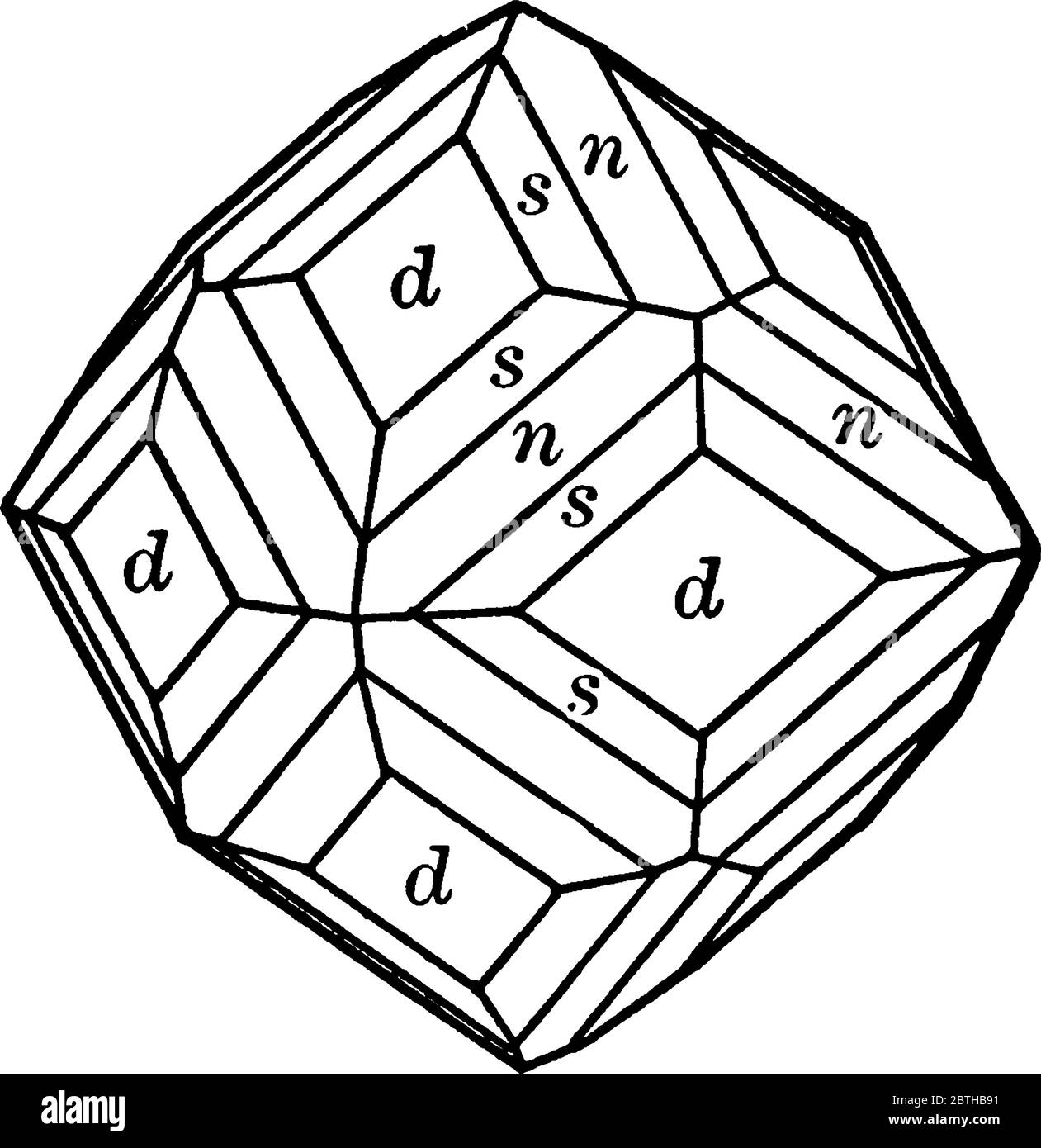 I granati sono un gruppo di minerali silicati che sono stati utilizzati fin dall'età del bronzo come pietre preziose e abrasivi, disegno di linee d'epoca o illusione di incisione Illustrazione Vettoriale