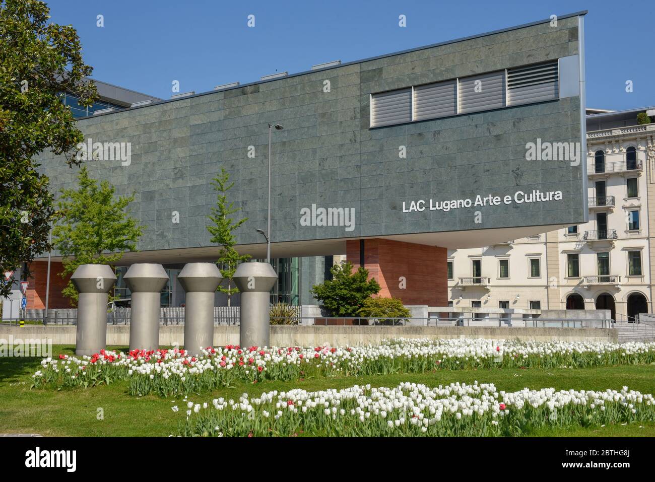 Lugano, Svizzera - 23 aprile 2020: Museo LAC a Lugano, Svizzera Foto Stock