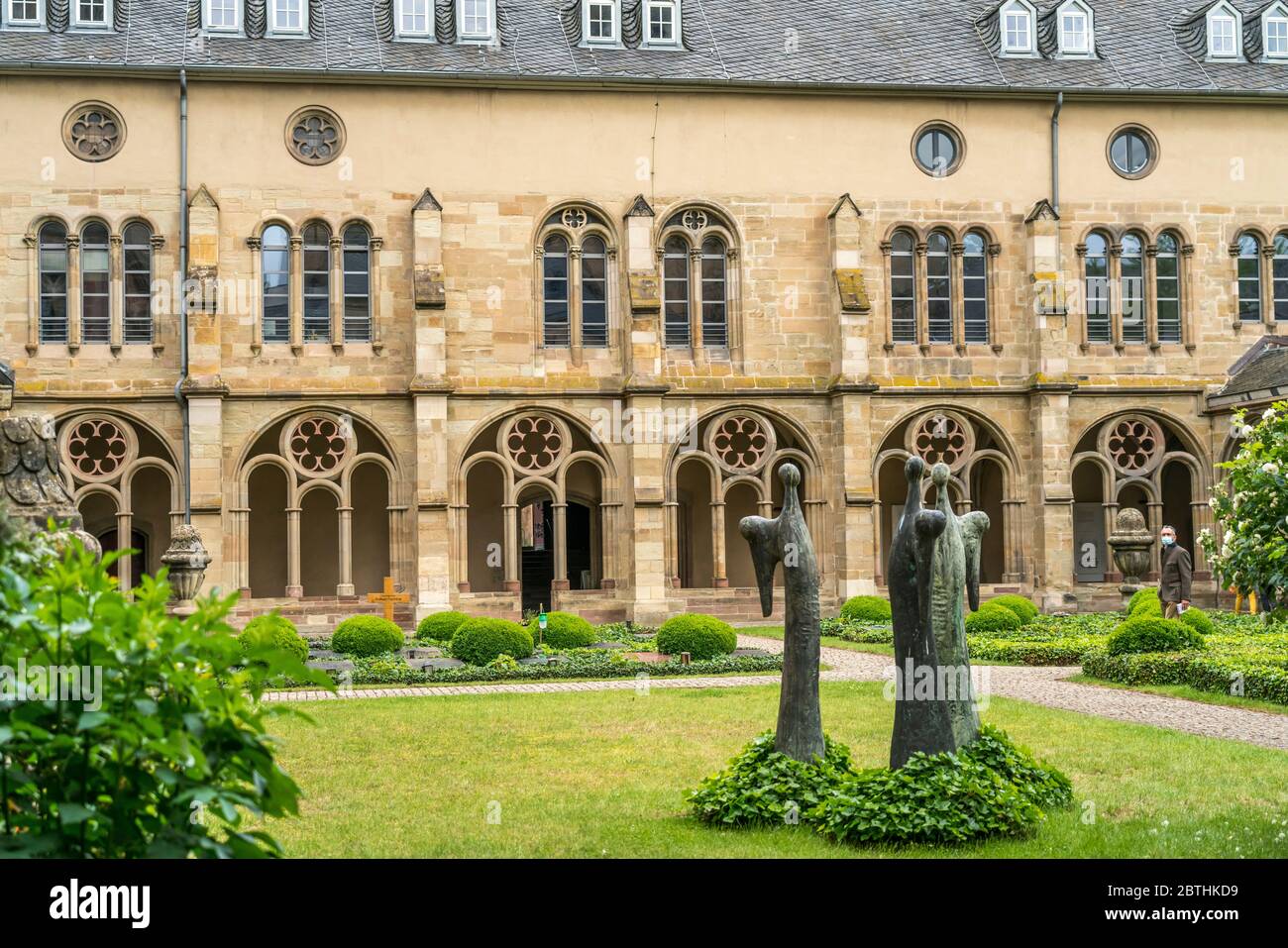 Kreuzgang des Dom St. Peter, UNESCO Welterbe a Treviri, Rheinland-Pfalz, Deutschland | cantiere del chiostro della Cattedrale di Treviri, Patrimonio dell'Umanità dell'UNESCO a Treviri, Foto Stock
