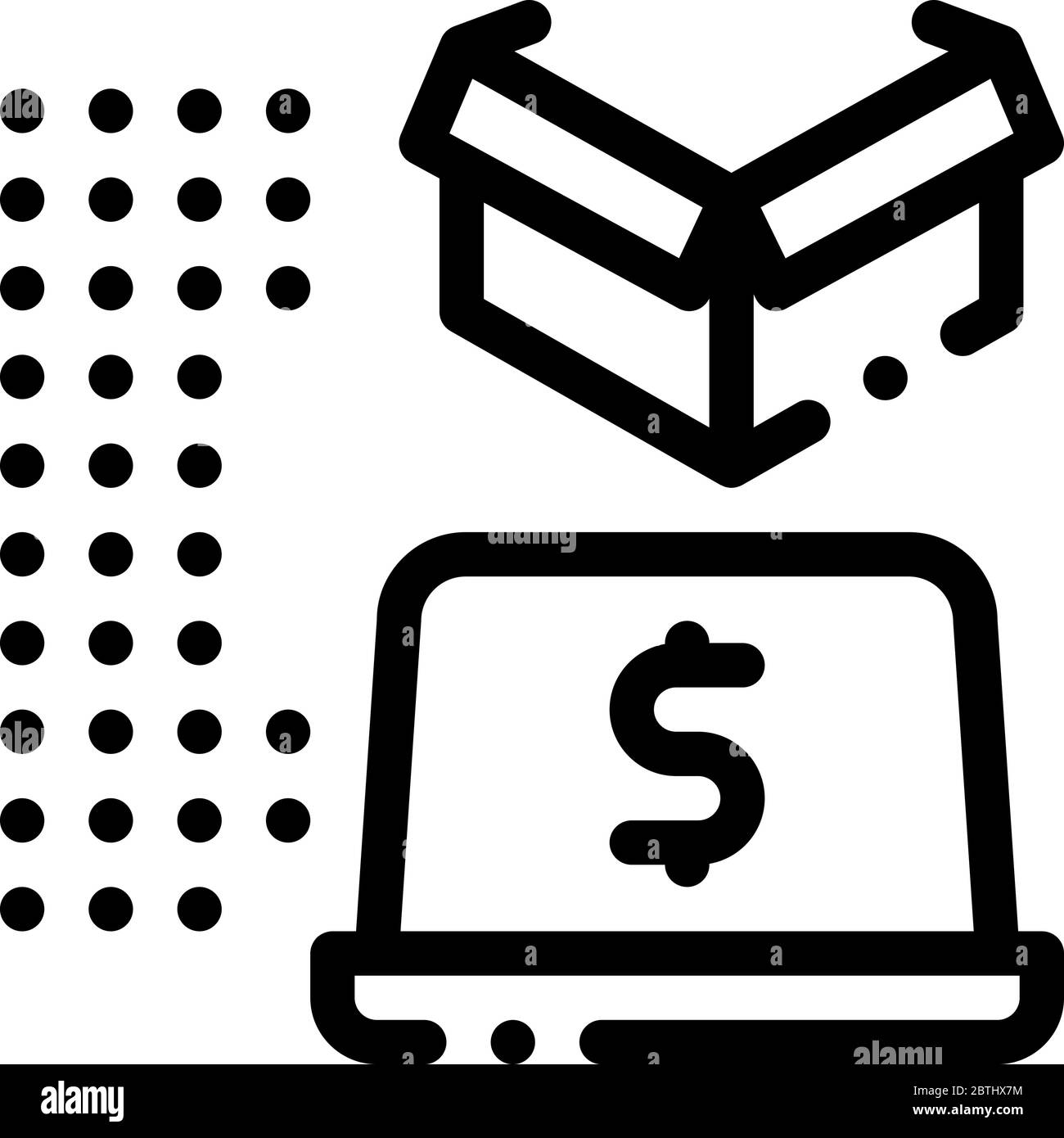 illustrazione del vettore dei pagamenti in formato icona del portatile Illustrazione Vettoriale