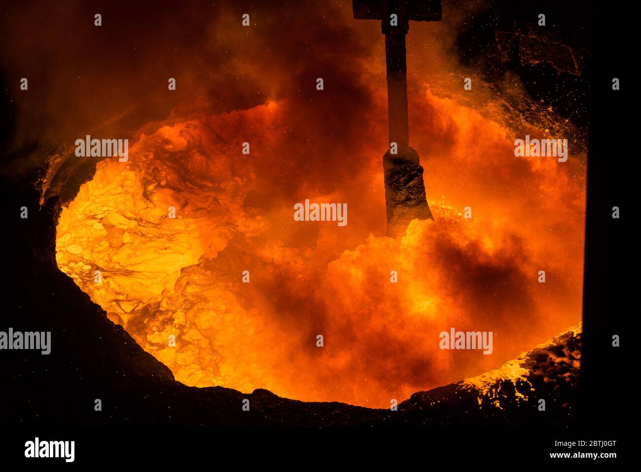 Tata Steel Scunthorpe - Heavy End - produzione acciaio Foto Stock