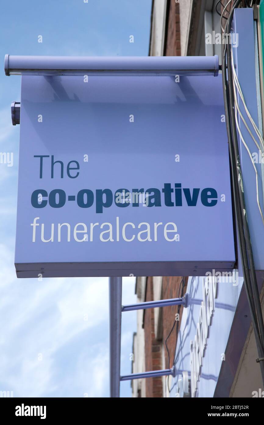 Il logo cooperativo per la cura della funeralcare nel Regno Unito Foto Stock