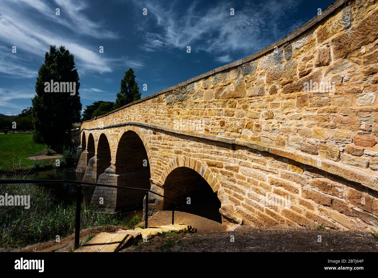 Famoso ponte storico di Richmond vicino a Hobart. Foto Stock