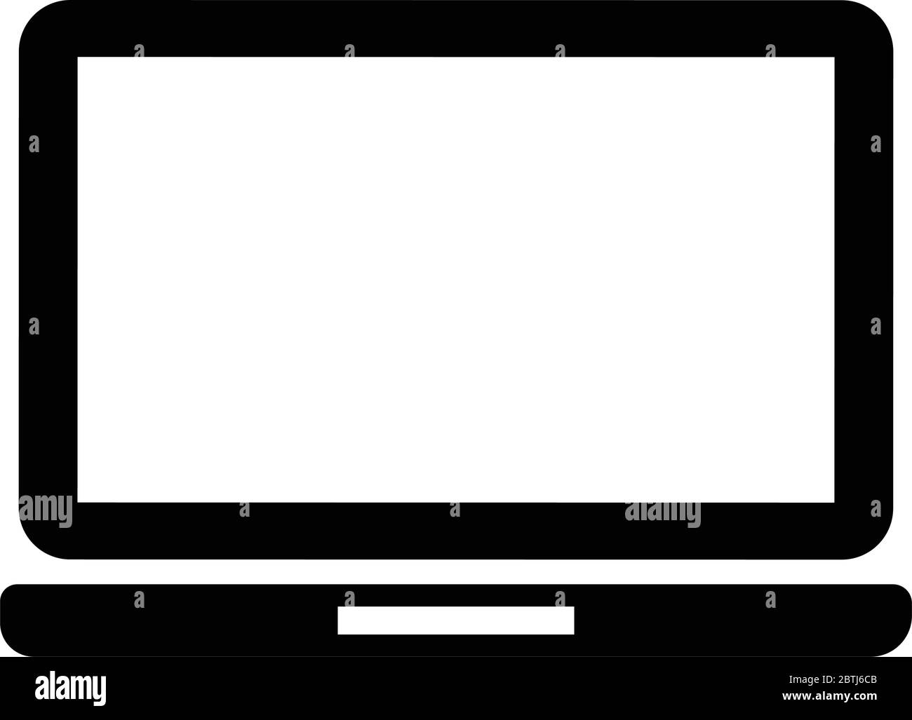 Icona del laptop immagine vettoriale isolata su wite Illustrazione Vettoriale