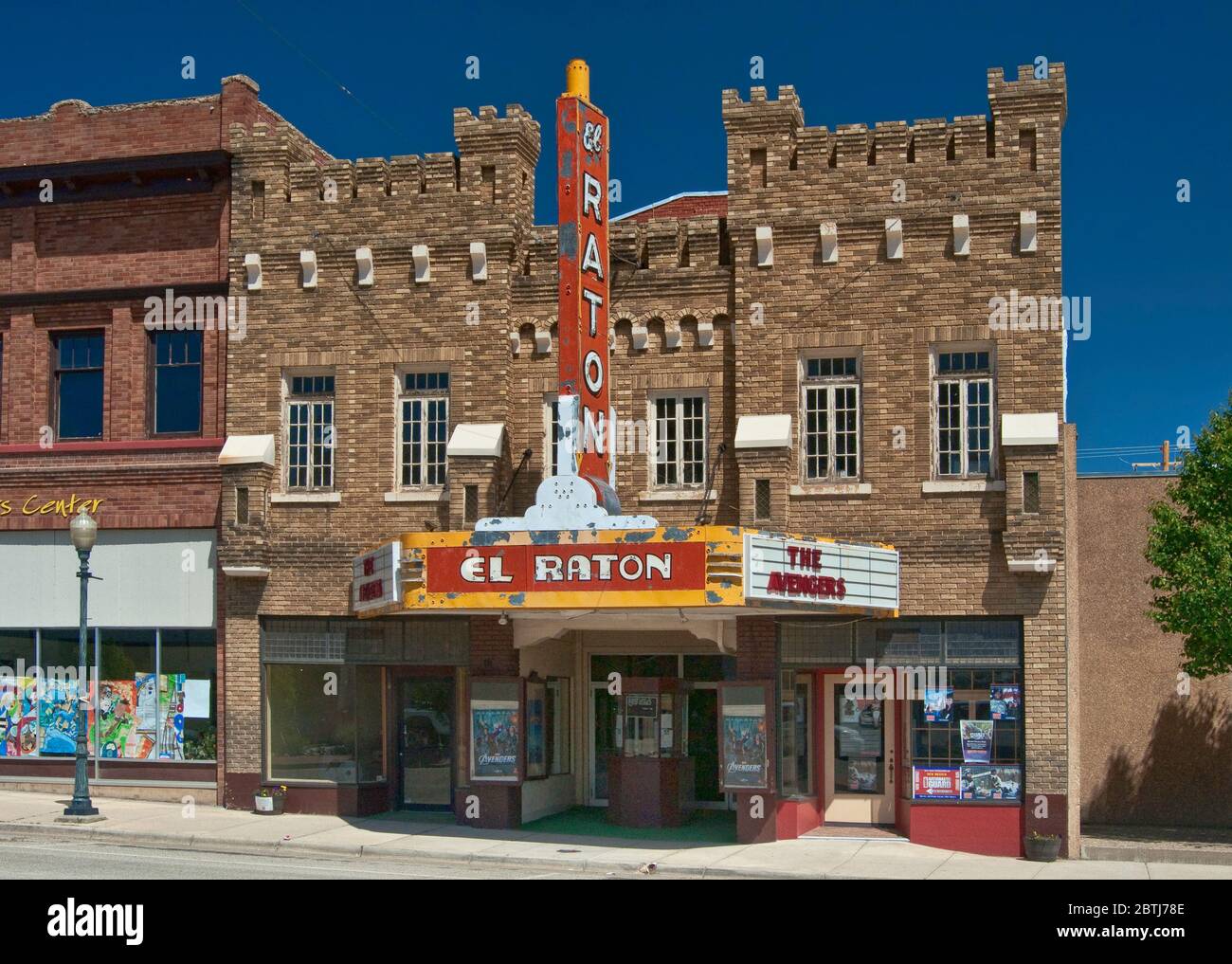 El Raton storico cinema sulla 2nd Street a Raton, New Mexico, USA Foto Stock