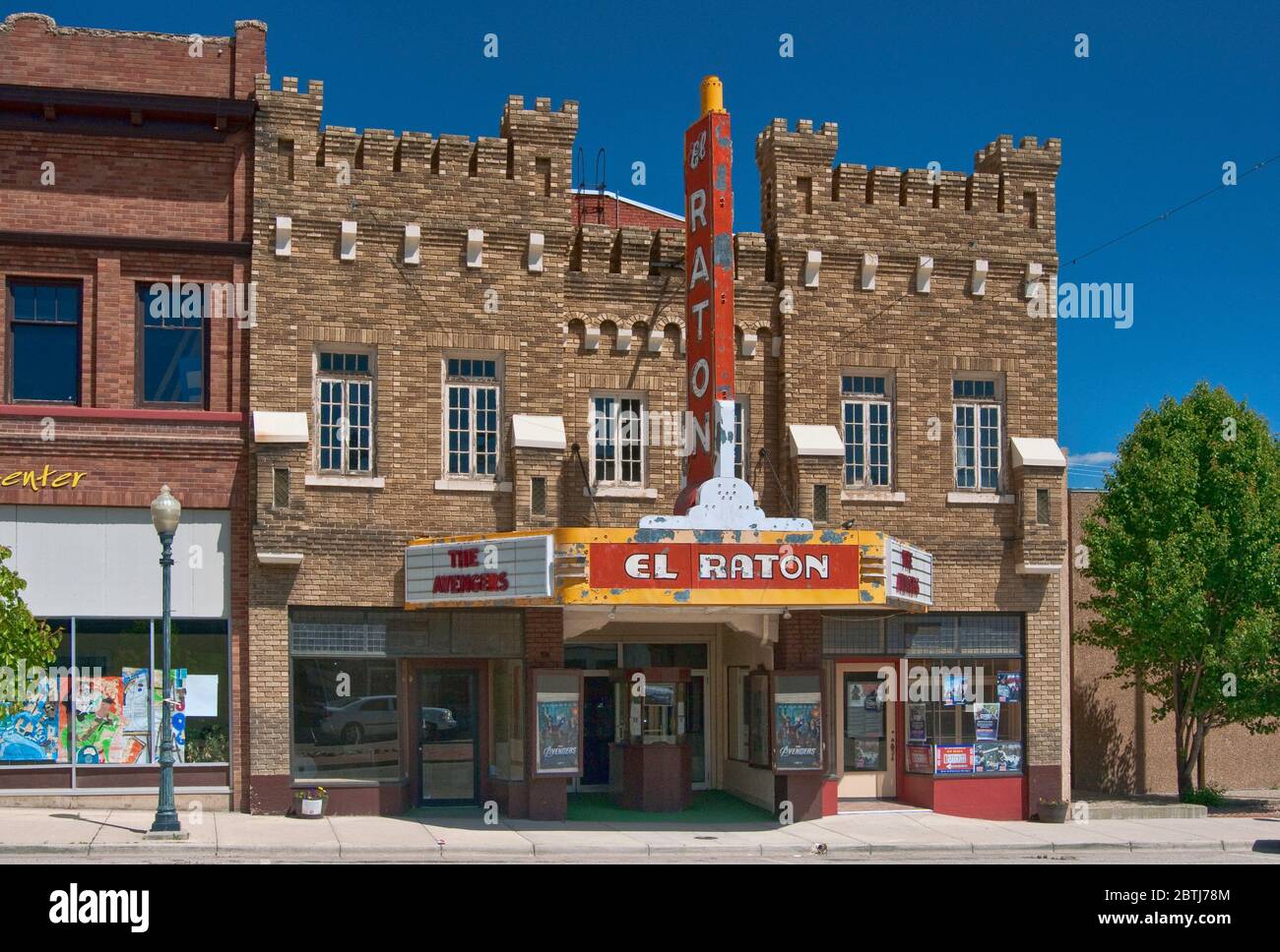 El Raton storico cinema sulla 2nd Street a Raton, New Mexico, USA Foto Stock