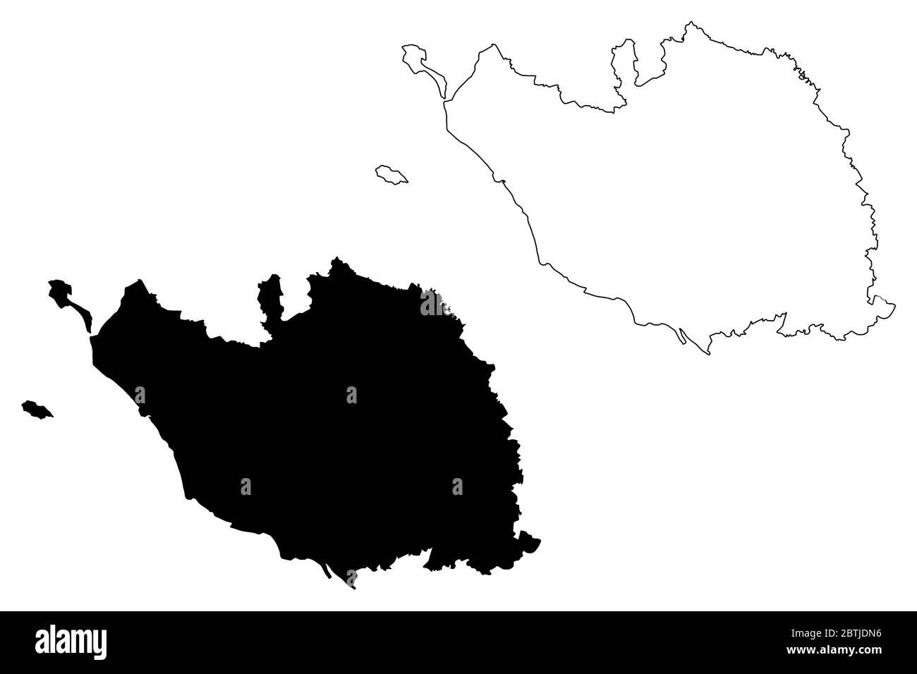 Dipartimento di Vendee (Francia, Repubblica francese, regione della Loira) mappa vettoriale illustrazione, scrimble sketch Mappa di Vendee Illustrazione Vettoriale