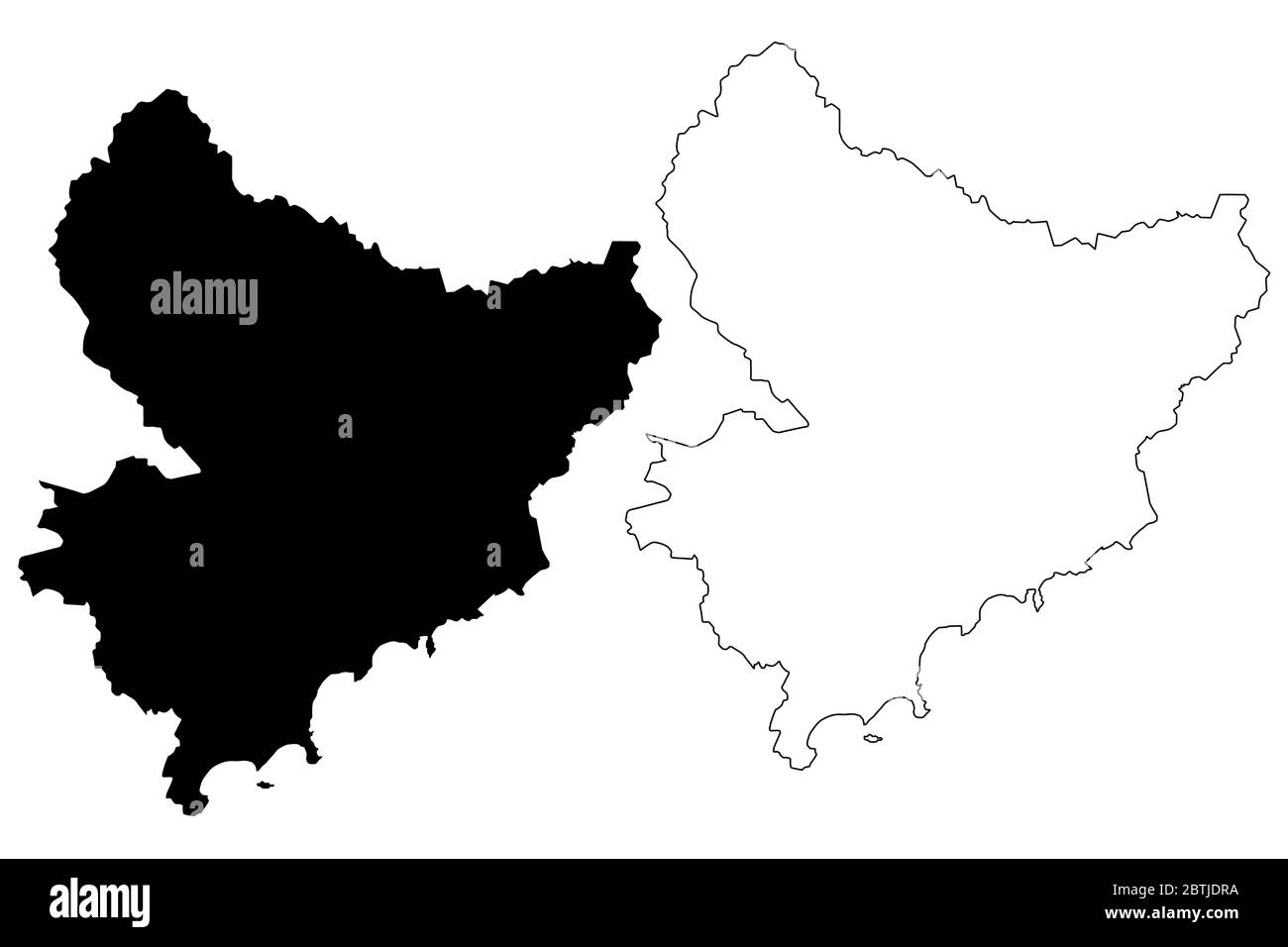Dipartimento delle Alpi Marittime (Francia, Repubblica francese, regione Provenza-Alpi-Costa Azzurra) mappa illustrazione vettoriale, schizzo scrimolo mappa delle Alpi Marittime Illustrazione Vettoriale