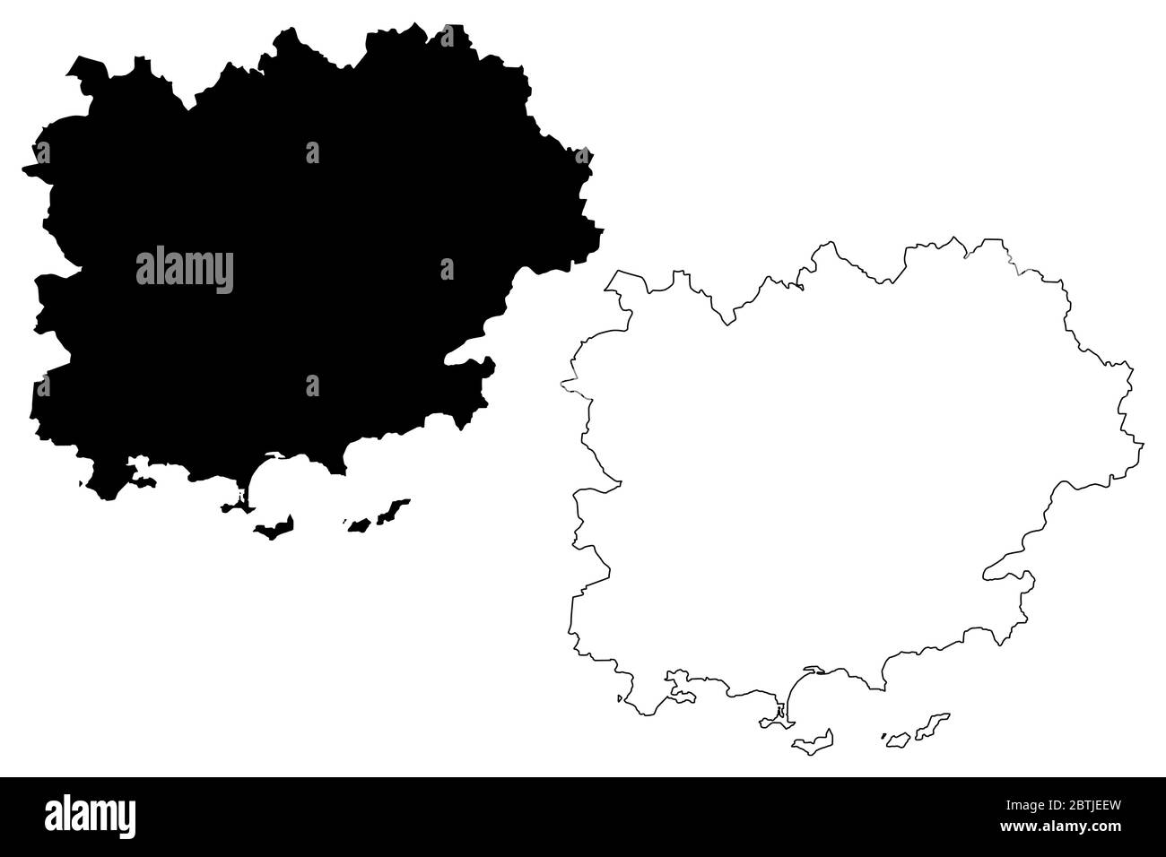 Dipartimento del Var (Francia, Repubblica francese, Provenza-Alpi-Costa Azzurra regione) mappa illustrazione vettoriale, scrimble schizzo Var mappa Illustrazione Vettoriale