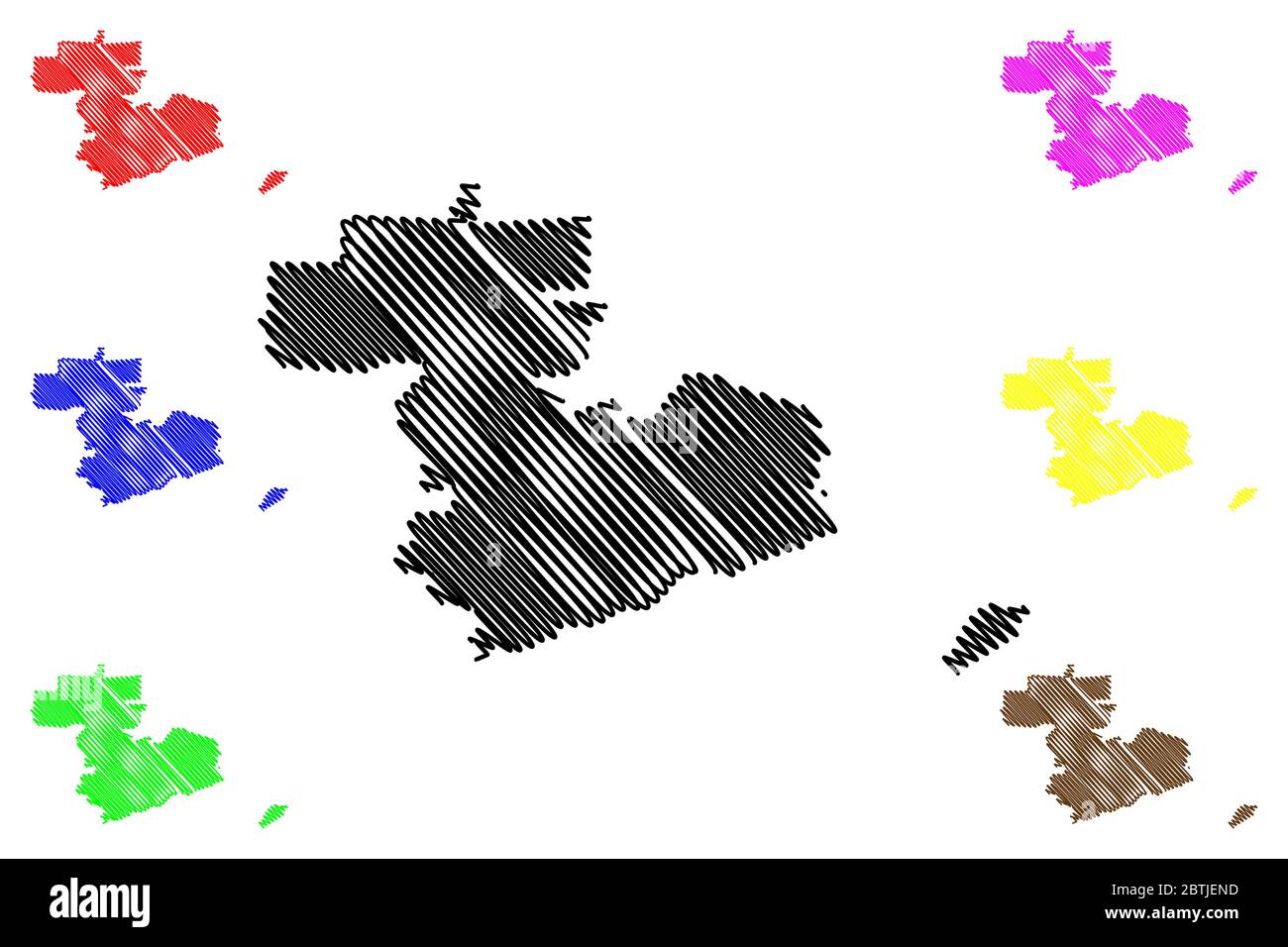 Città di Dzerzhinsk (Federazione russa, Russia, Nizhny Novgorod Oblast) mappa illustrazione vettoriale, schizzo di scarabeo Città di Dzerzhinsk mappa Illustrazione Vettoriale
