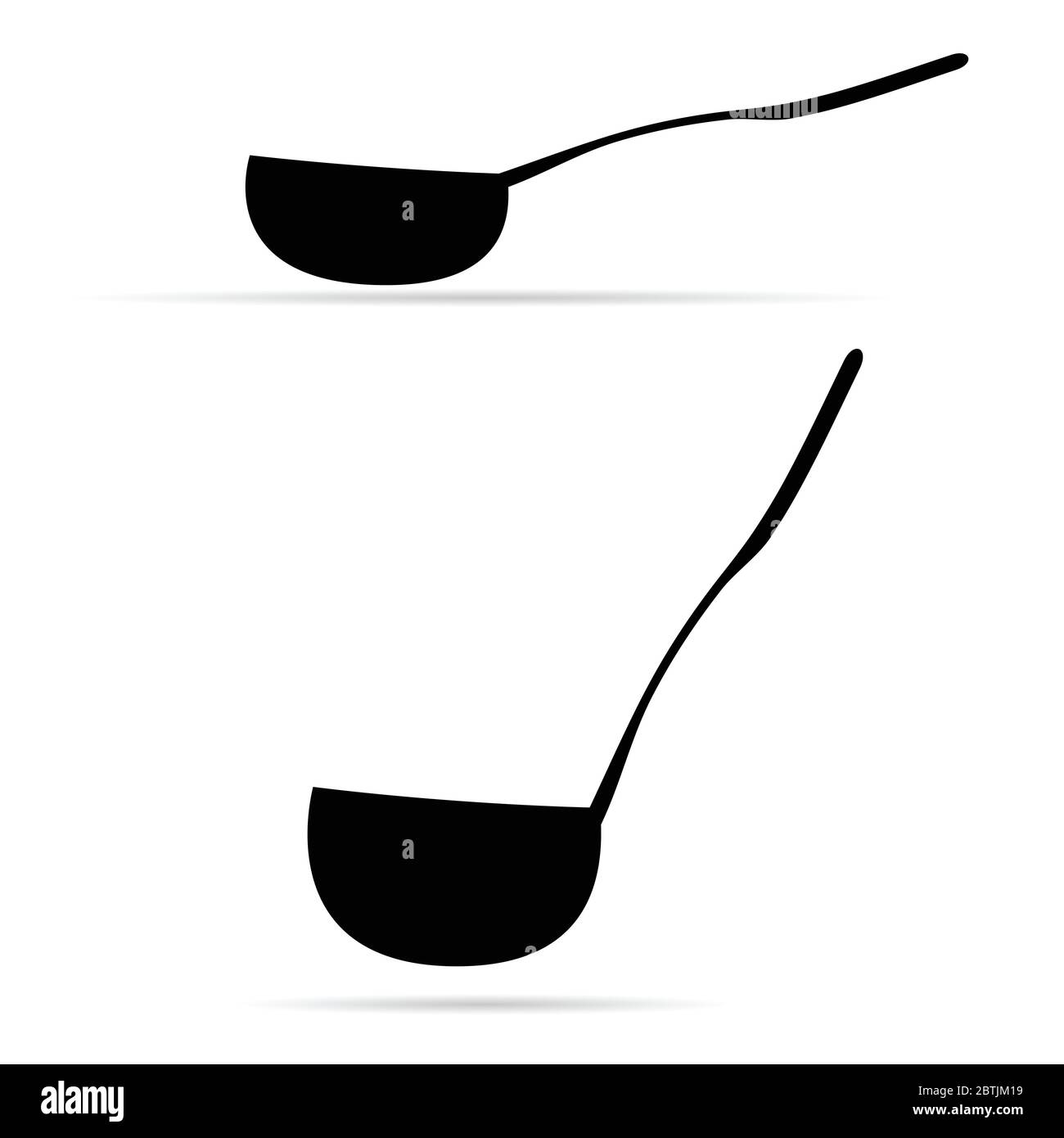 illustrazione vettoriale di ladle su un bianco Illustrazione Vettoriale