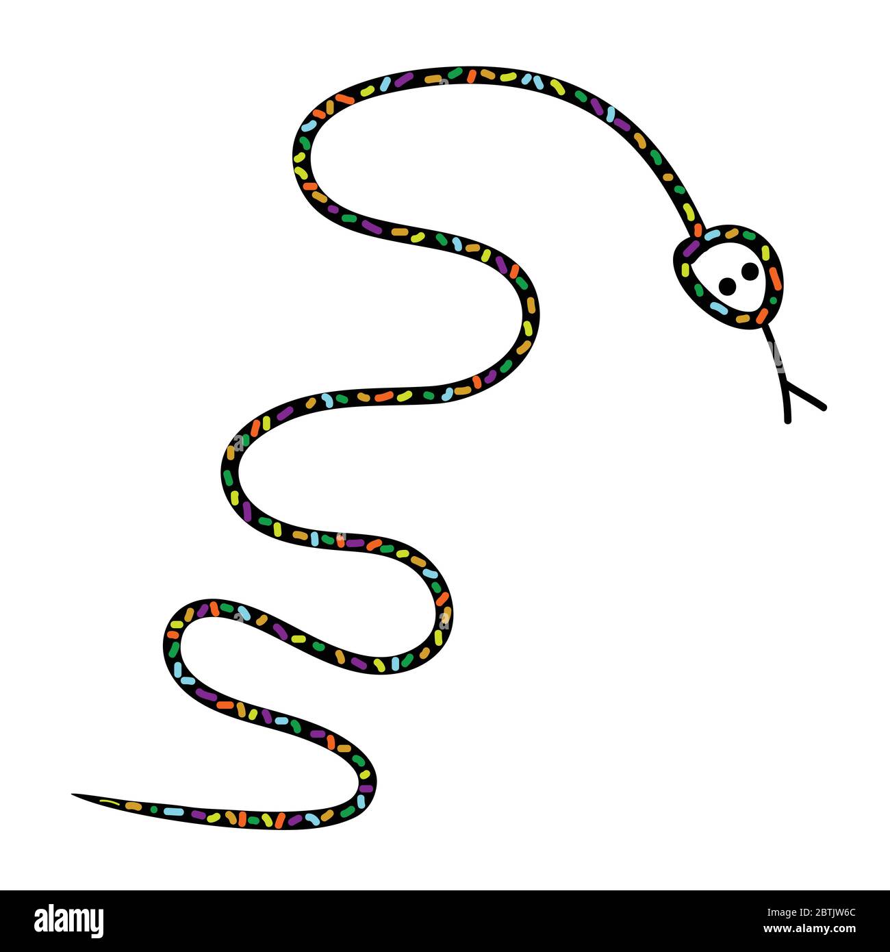 illustrazione vettoriale silhouette serpente Illustrazione Vettoriale