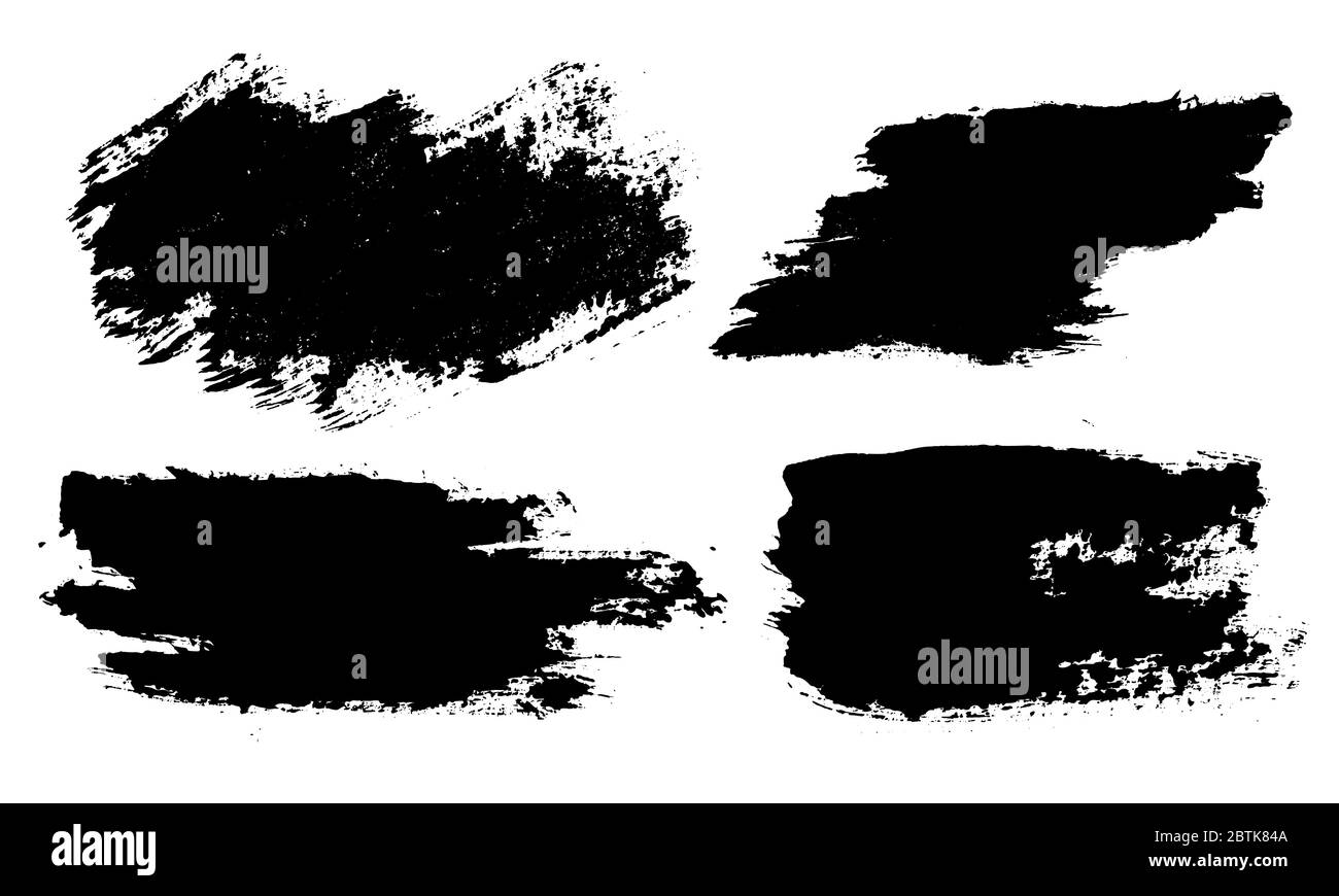 I tratti di pennello. Vector pennelli set. Grunge gli elementi di design Illustrazione Vettoriale
