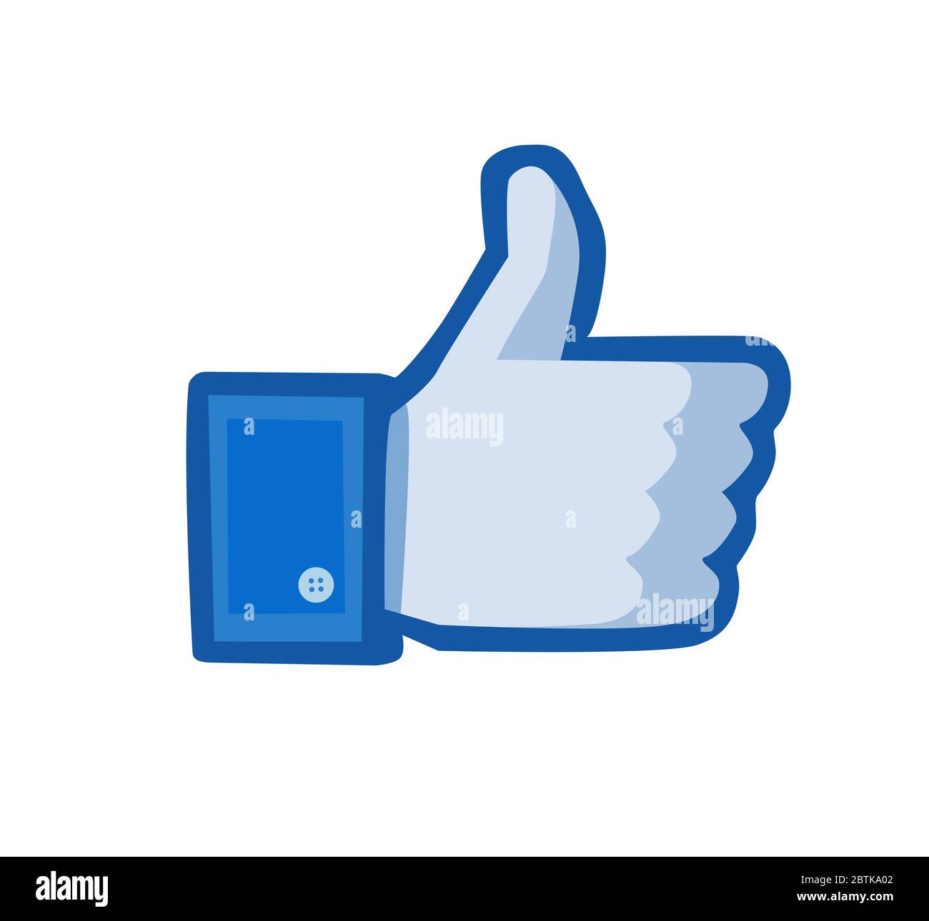 Facebook pollici su segno. Facebook è un noto servizio di social network. Kharkiv, Ucraina - 26 maggio 2020 Foto Stock
