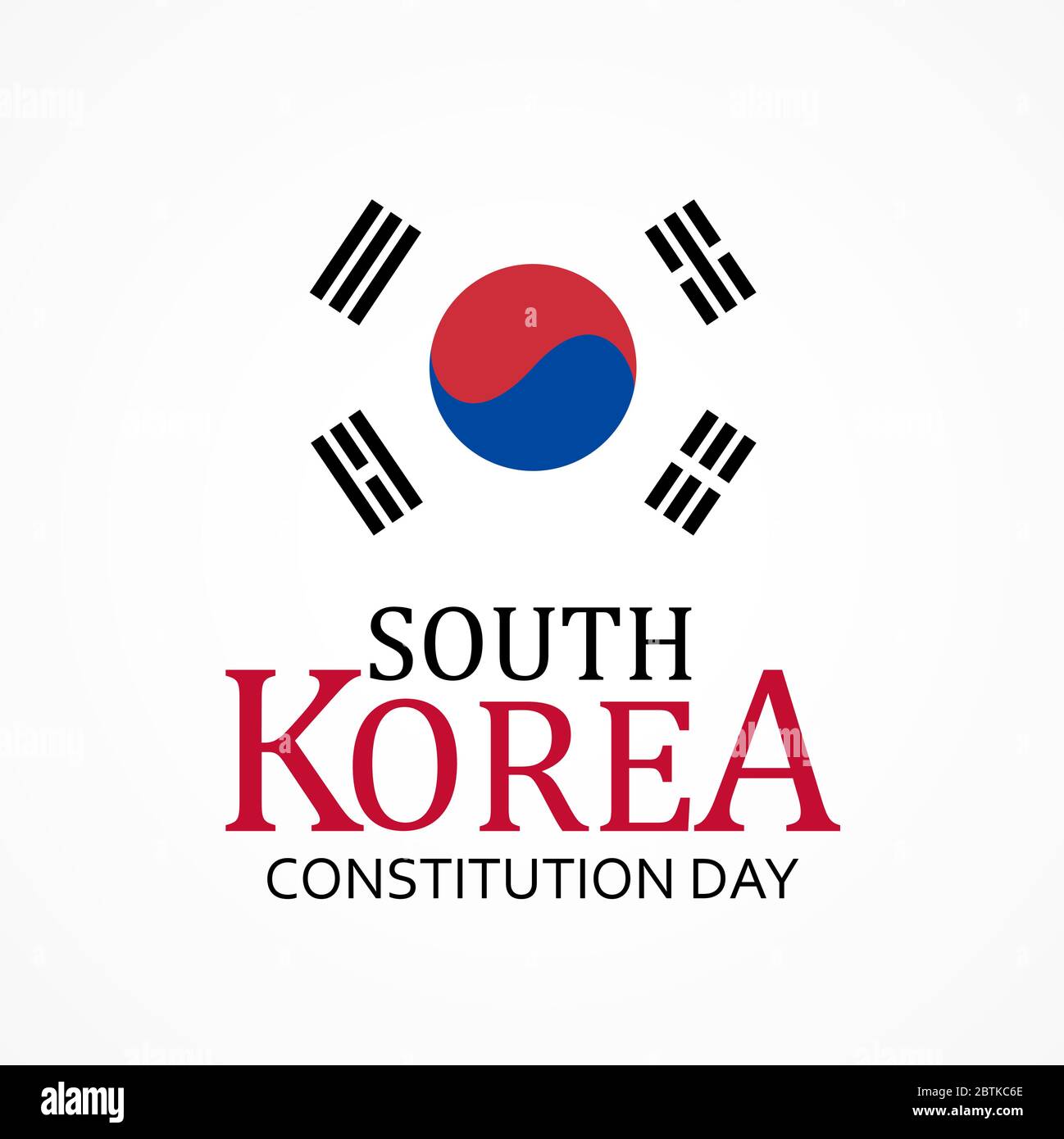 Corea del Sud Costituzione giorno sfondo Illustrazione vettoriale Illustrazione Vettoriale