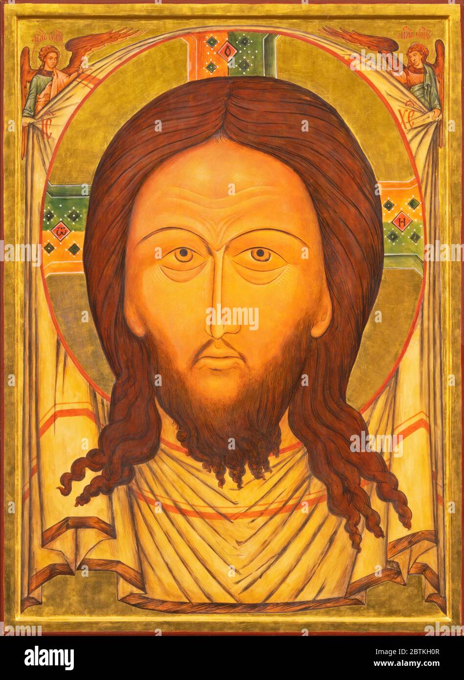 BARCELLONA, SPAGNA - 4 MARZO 2020: L'icona di Gesù nella Cattedrale di un artista sconosciuto. Foto Stock