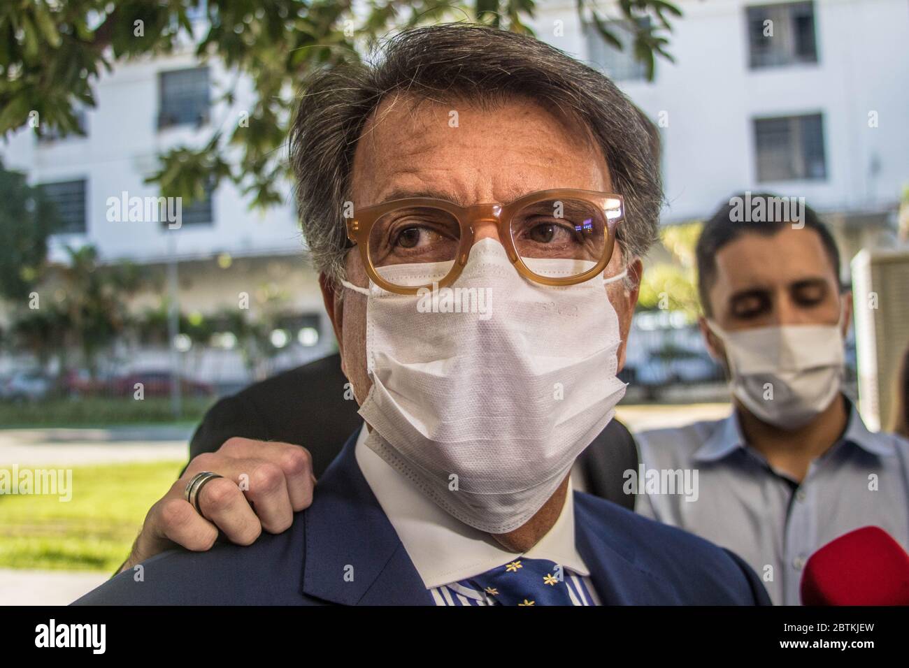 26 maggio 2020: RIO DE JANEIRO, BRASILE, 26 maggio 2020 POLITICA L'IMPRENDITORE PAULO MARINHO testimonia alla polizia federale per la terza volta questo Martedì (26), Circa l'indagine sulla presunta interferenza politica del presidente Jair Bolsonaro nella polizia federale e di FlÃ¡vio Bolsonaro che ha informazioni interne dalla polizia federale. Credit: Ellan Lustosa/ZUMA Wire/Alamy Live News Foto Stock