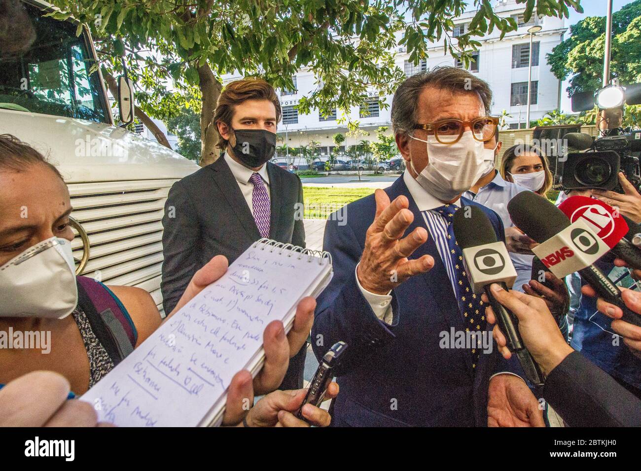 25 maggio 2020: RIO DE JANEIRO, BRASILE, 26 maggio 2020 POLITICA L'IMPRENDITORE PAULO MARINHO testimonia alla polizia federale per la terza volta questo Martedì (26), Circa l'indagine sulla presunta interferenza politica del presidente Jair Bolsonaro nella polizia federale e di FlÃ¡vio Bolsonaro che ha informazioni interne dalla polizia federale. Credit: Ellan Lustosa/ZUMA Wire/Alamy Live News Foto Stock