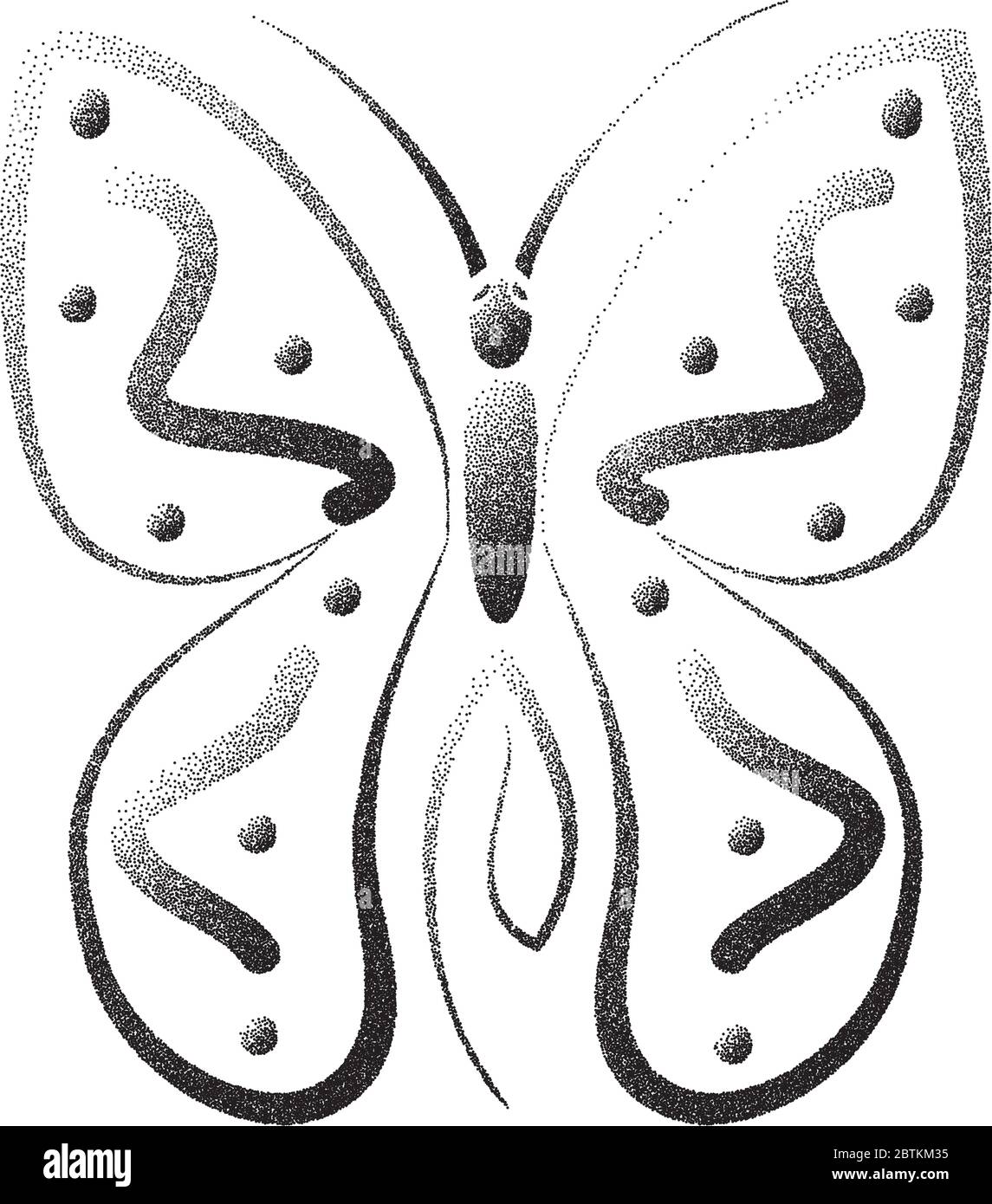 Farfalla effetto soffio Vector Art Illustrazione Vettoriale