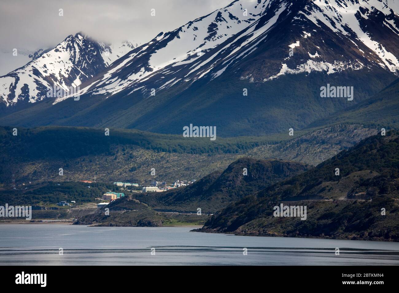 Montagne marziali vicino a Ushuaia, Tierra del Fuego, Patagonia, Argentina Foto Stock