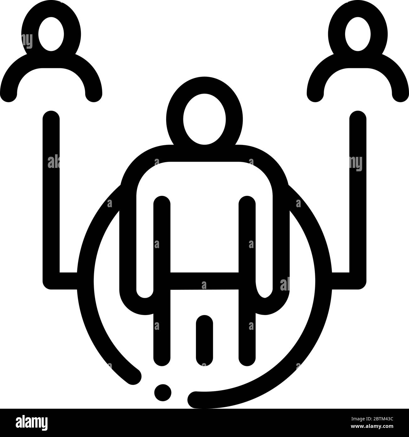 illustrazione del contorno del vettore dell'icona di un rappresentante dell'agente di rianimazione Illustrazione Vettoriale