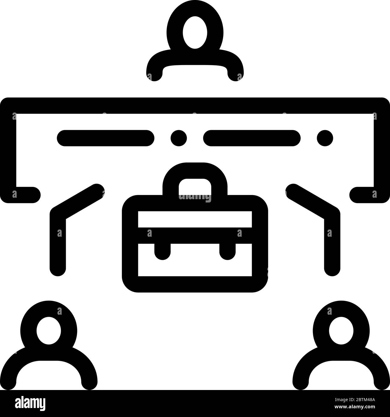 realtor con l'illustrazione del vettore di icona del compratore e del venditore Illustrazione Vettoriale