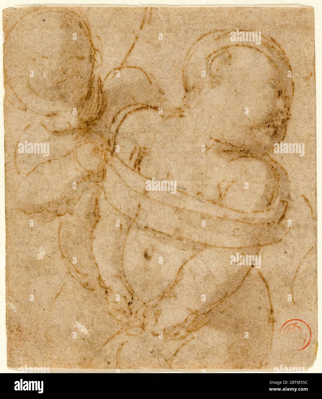 Attribuito a Raffaello, Cupido legato, disegno, prima del 1520 Foto Stock