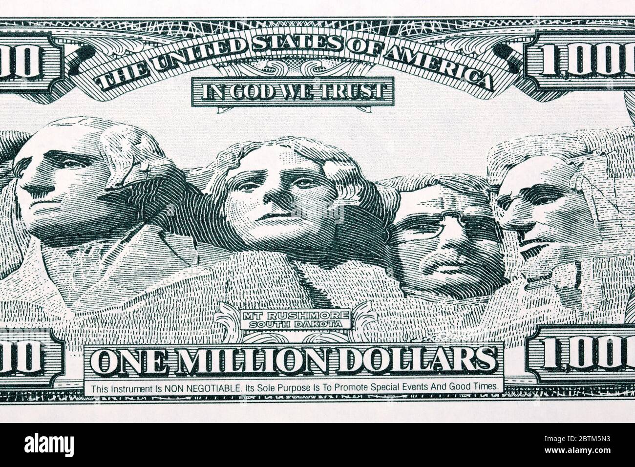 Monte Rushmore con sculture di presidenti americani dal denaro dei collezionisti Foto Stock