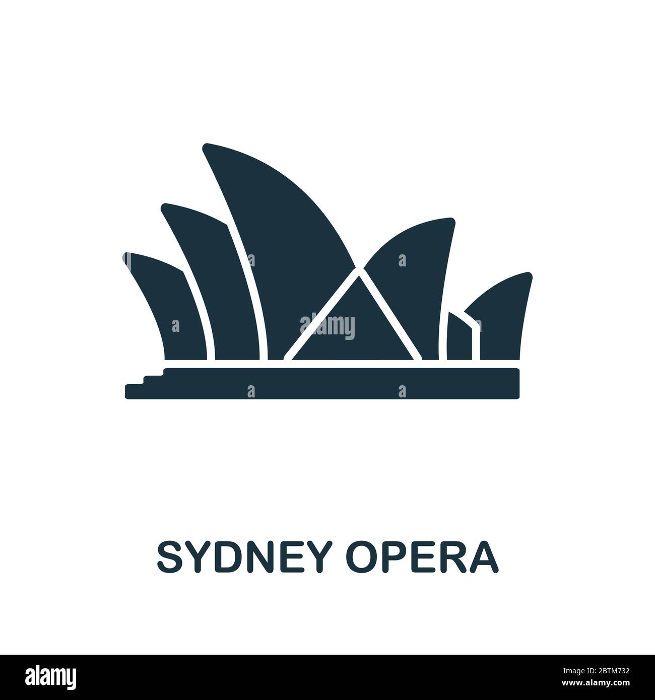 Icona dell'Opera di Sydney dalla collezione australia. Icona Simple Line Sydney Opera per modelli, web design e infografiche Illustrazione Vettoriale