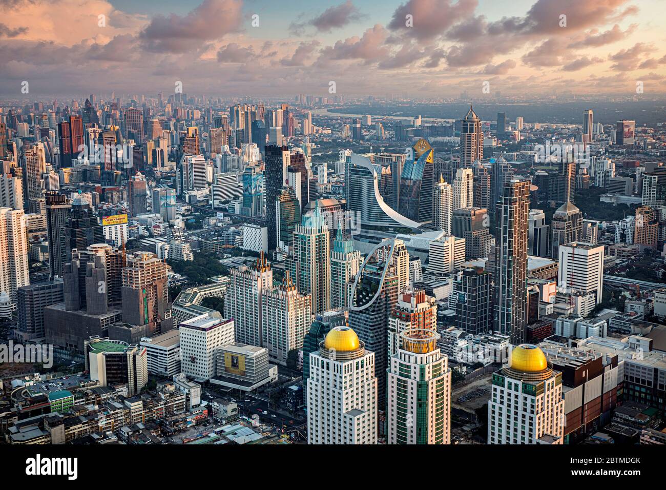 Thailandia, Bangkok Città, centro città Bangkok panorama Foto Stock